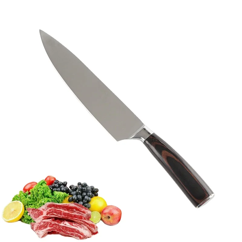 

8 Inch Professional Chefs Knife High Carbon Stainless Steel Kitchen Sharp Blade Chefs Knife, Natural