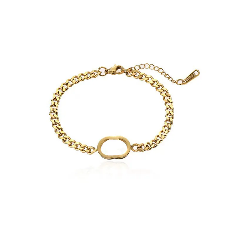 

Luxury Brand Jewelry Double G Bracelet Women Stainless Steel Classic Designer Jewelry 18k Gold Bracelet Charms