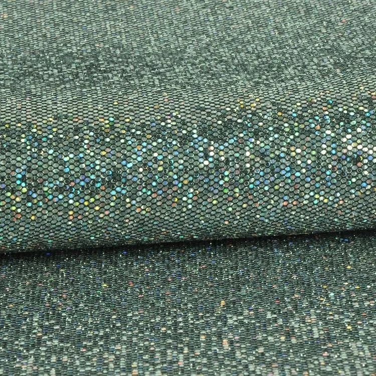 

Advanced Taiwan Machines The Hexagonal Pet Glitter Silver Fabric