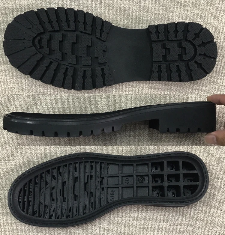 Black Rubber Outer Sole Cap 6.5 X 9.3cm – Shoe Heel Repair Non-Slip Pad (1 Pair)