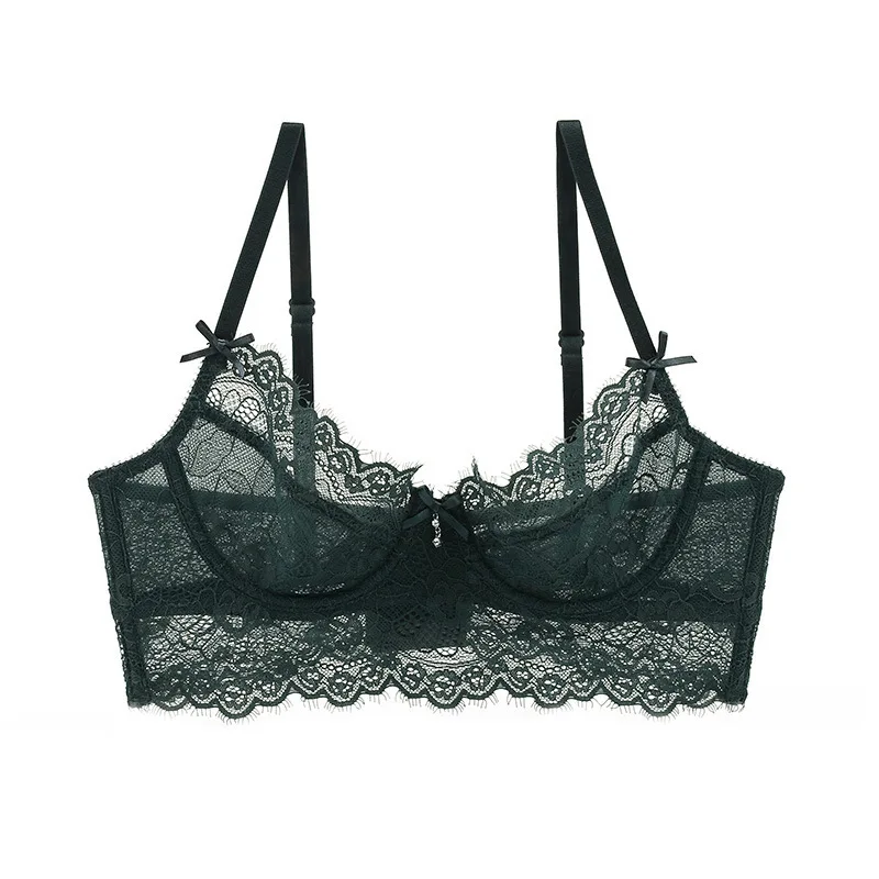 

Ultra-thin sexy lace lingerie breathable comfortable big chest small women's bra
