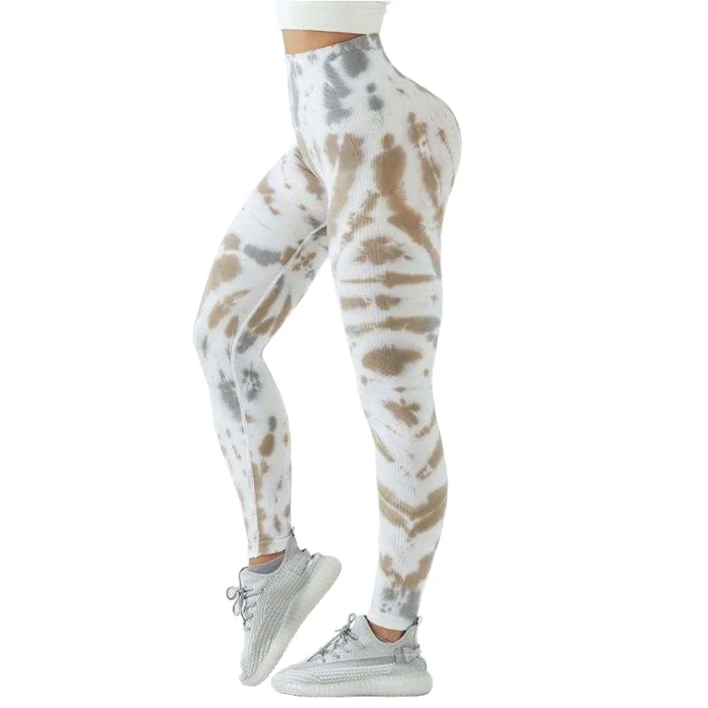 High-Waisted Full Length罗纹Yoga Pants