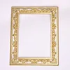 Electroplate golden photo frame, hollow out heart-shaped style square photo frame apply for put the photos