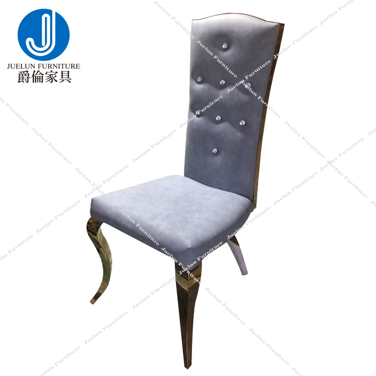 Chinese factory stainless steel accent chair living room furniture grey dining chair ancient chair