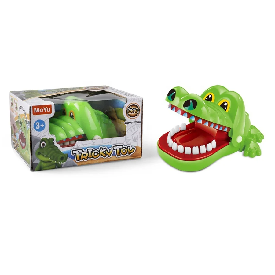 
Classic Snappy Crocodile Bite Toy Dentist Game Catch Me Flashing Eyes Evil Laugh Toy for Kids 