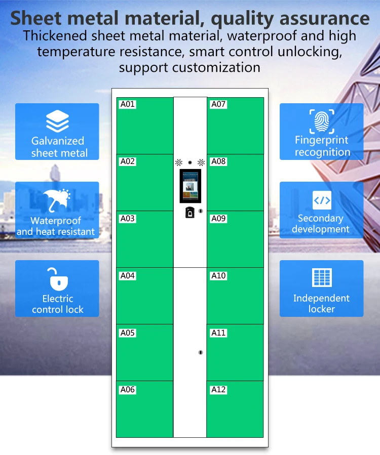 Smart Lockers Smart Storage Locker with Fingerprint Access details