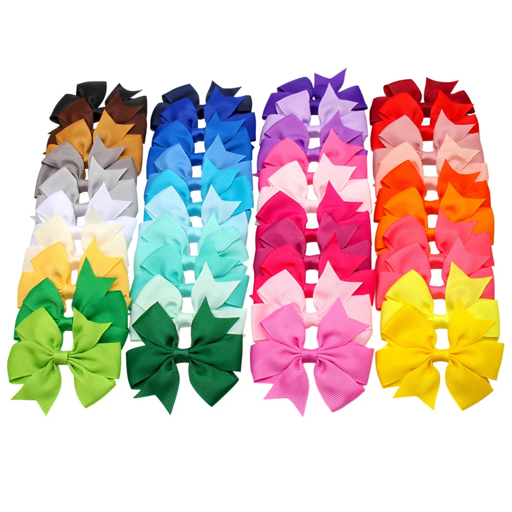 

wholesale children's hairpin 40 colors dovetail bow ribbon fishtail duckbill clip