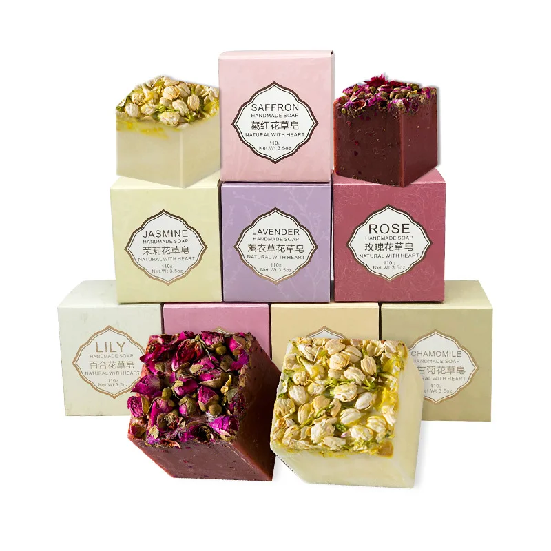 

Natural Handmade Soap with Essential Oil for Face Body Bath Cleansing Yoni Flower Soap, As the picture show