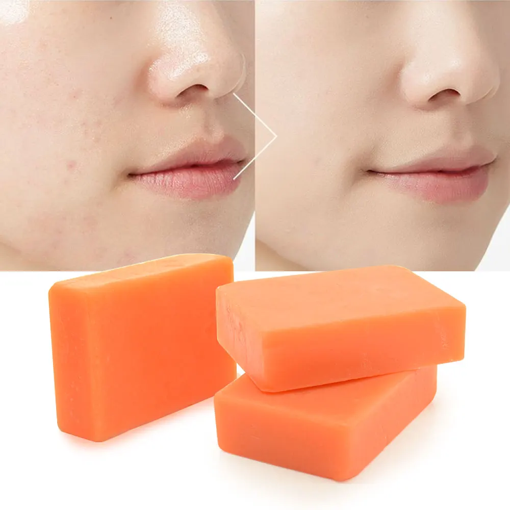 

Face Skin Brightening Kojic Acid Soap Private Label Handmade 100% Natural Whitening Body Papaya Soap, Orange