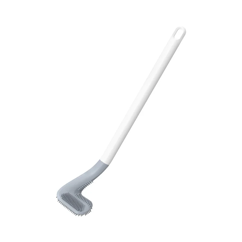 

Domestic golf Wall mounted long handle squatting without dead corner silicone toilet brush