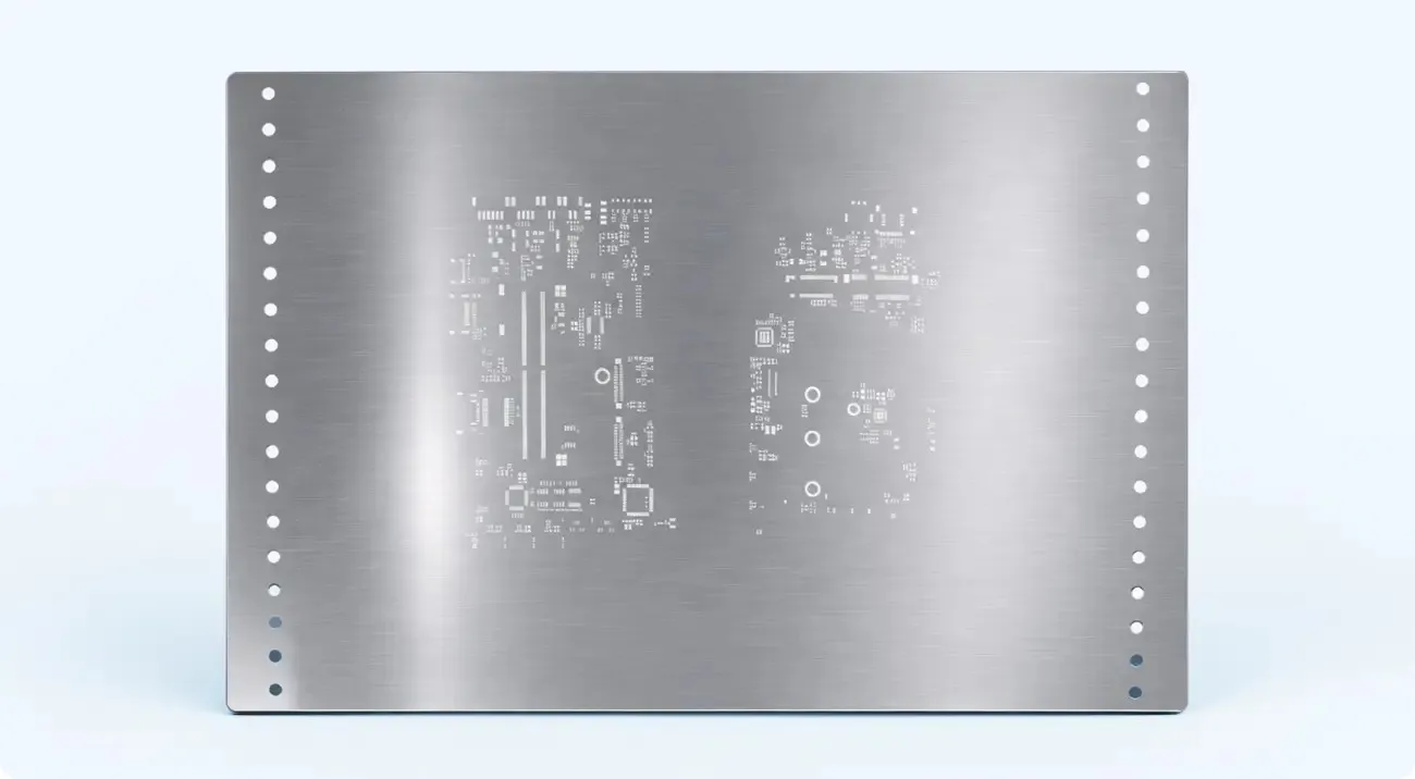 Frameless SMT stencil
