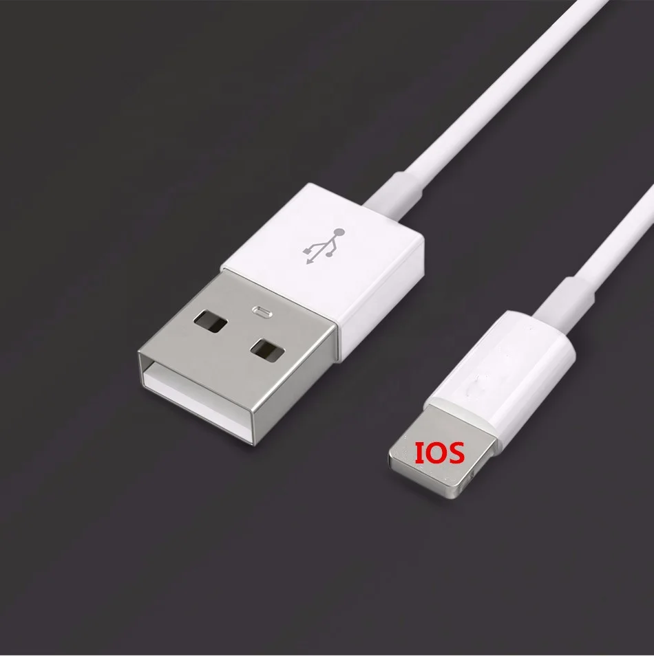 

Original Quality Fast Charging Data Sync 7th Gen Mobile Phone Charger USB Cables For iPhone, White