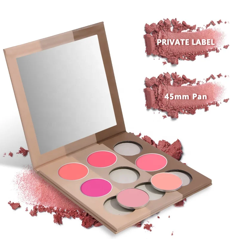 

New Palette With Custom Logo DIY Blusher Make Up & Cruelty Free Highlighter & Contour Palette Private Label Powder