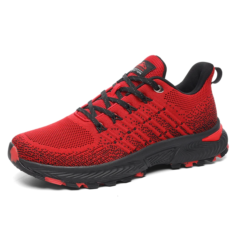 

Couple Running Shoes Fashion Breathable Outdoor Male Sports Shoes Lightweight Casual Sneakers Big Size 36-50 Men's Sneakers, Black