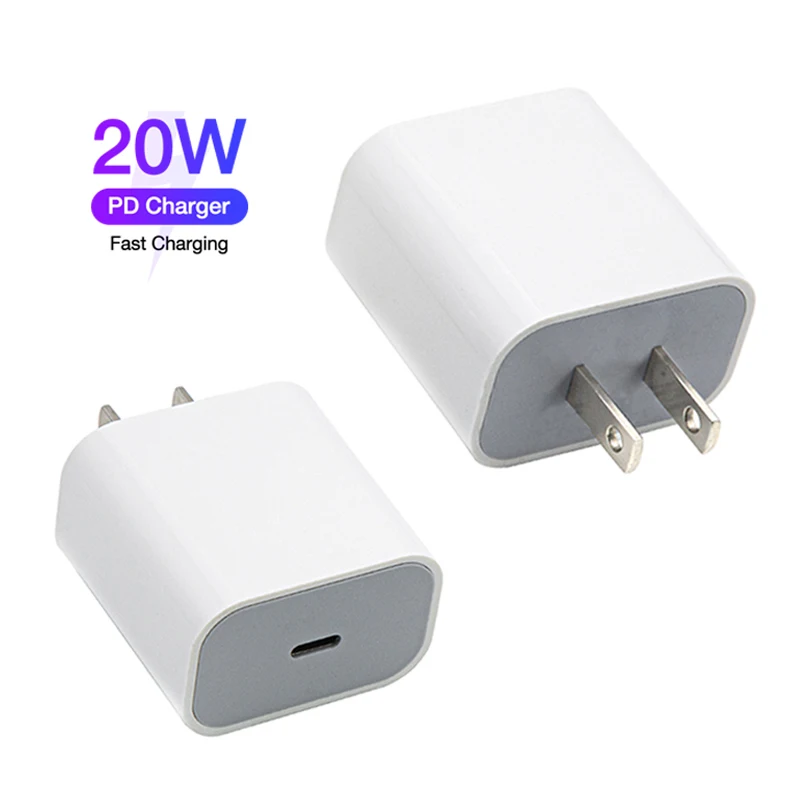 

New arrival 20W PD fast type c adapter USB C wall charger for Iphone 12