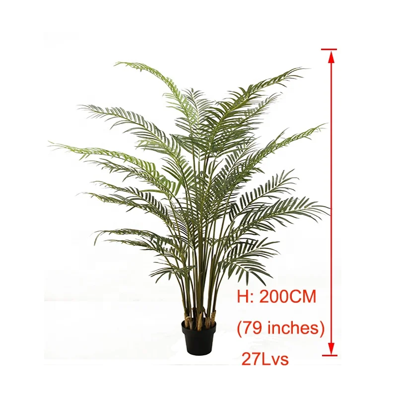 200cm 79 Inches Height With 27pcs Leaves Artificial Bonsai Potted Areca Palm Tree Plant For Indoor Decoration Buy Bonsai Artificial Palm Bonsai Artificial Bonsai Trees Product On Alibaba Com