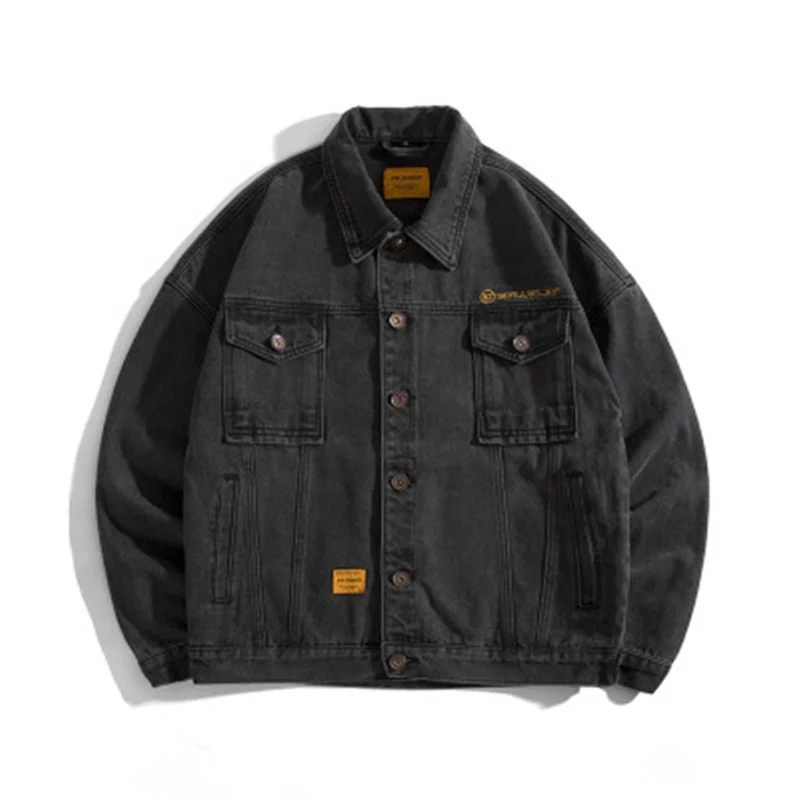 

Trendy Loose Jeans Autumn Men's Jackets, Blue/black