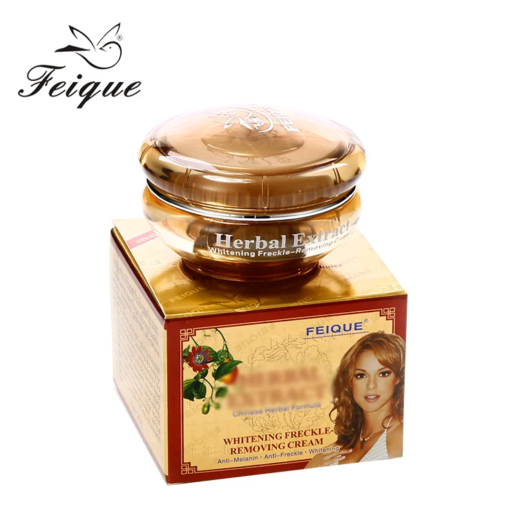 

FEIQUE Herbal cream for african permanent freckle face whitening day and night cream, Yellow