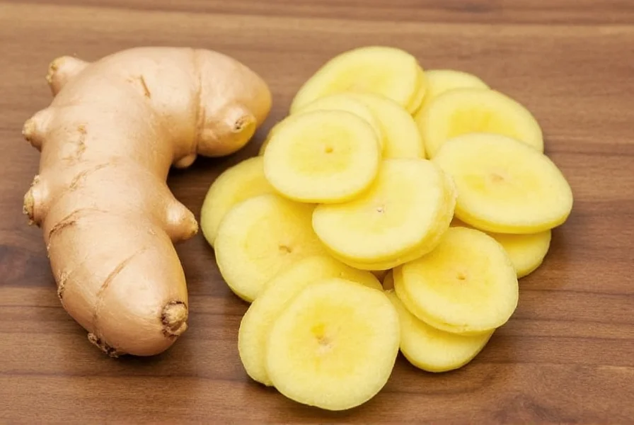 Various frozen ginger preparation methods displayed side by side