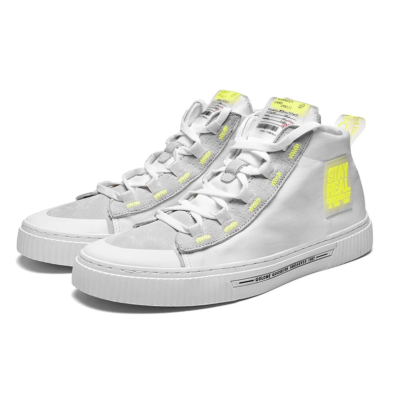 

Winter New Men Fashion Canvas Shoes High Quality Outdoor Hot Sale Sneakers Brand High Top Trend Original Man Shoes, As the picture or customized