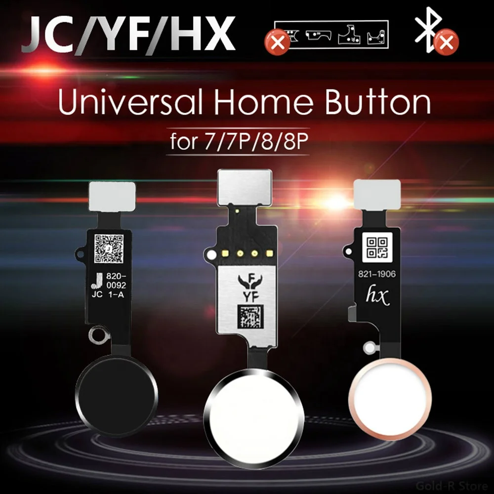 

JC / Meibi 5th YF HX 3rd Gen Universal home button For iPhone 7 7G 8 8G Plus Menu Keypad Return On Off Function no touch ID