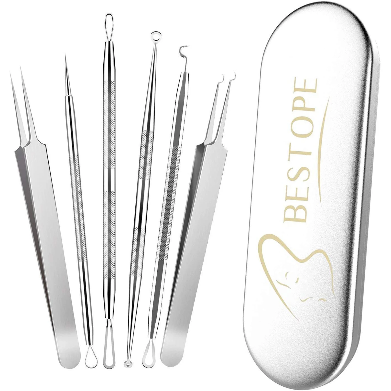 

Blemish Whitehead Extraction blackhead pimple remover comedones blackhead and blemish remover tool, Silver