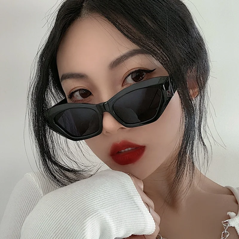 

2021 new fashion cat eye sunglasses personality jelly color sunglasses polygon sunglasses trendy women, As you see