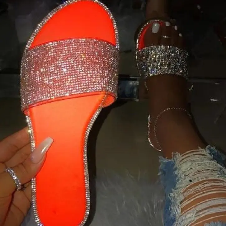 

Best sale light weight lady diamond slipper flip flop girl, Customized color