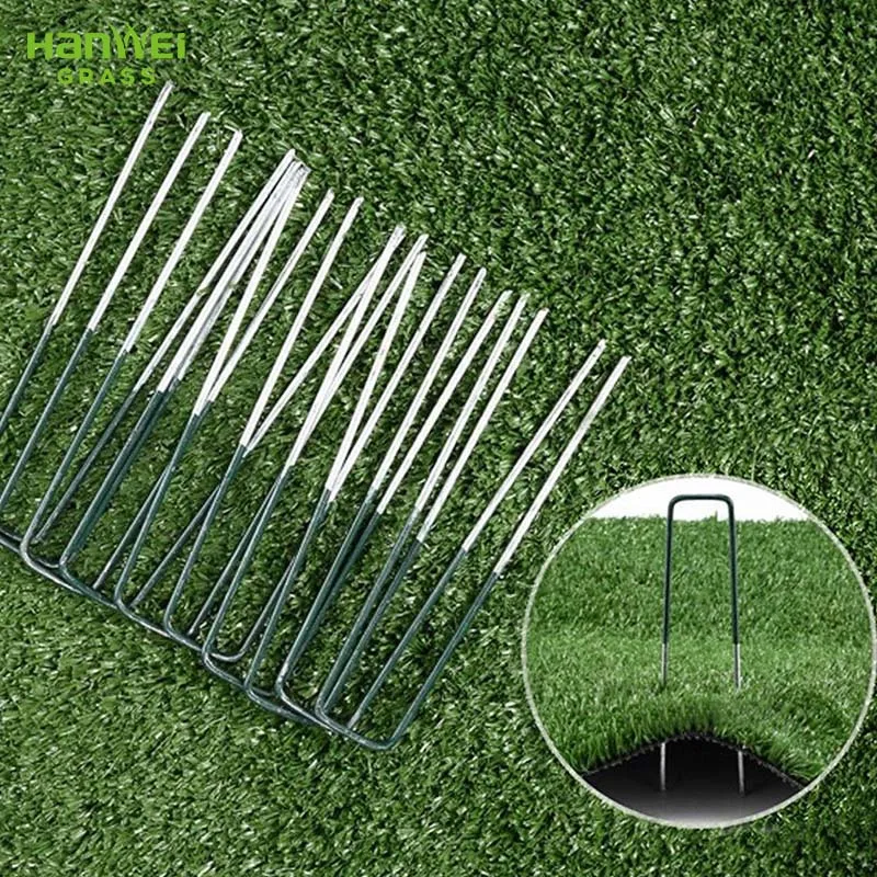 

Golden Supplier U-type Galvanized Garden Landcape Staples Rust Proof Sod Pins Spikes Forartificial Grass 100 Pcs One Box 15.24cm