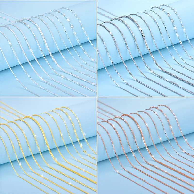 Sland Jewelry Wholesale 18k Gold Plated Solid 925 Sterling Silver Chain