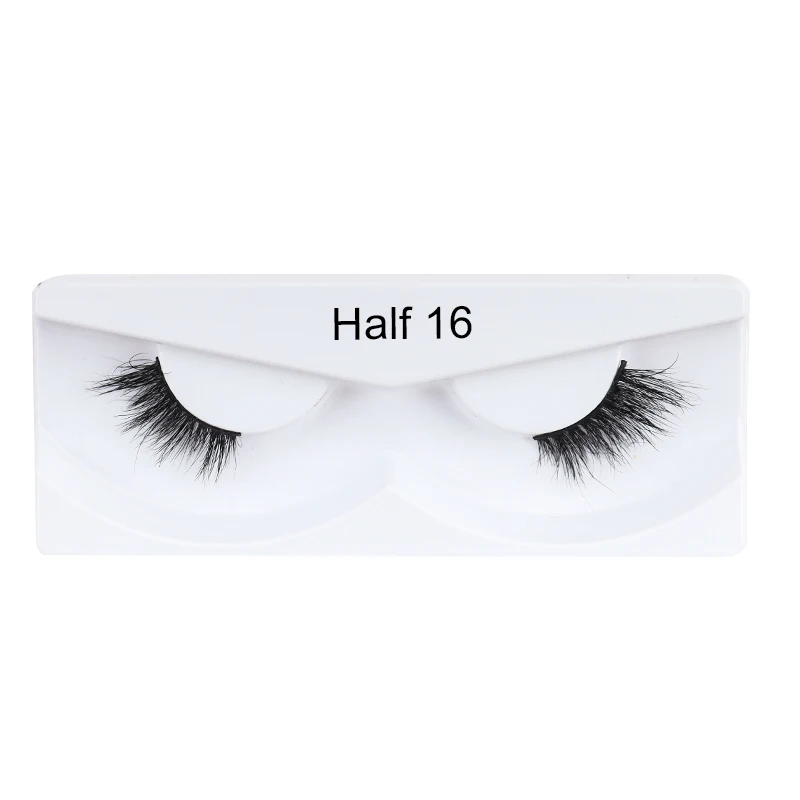 

cornerlash faux mink half lashes handmade 100% 3d 25mm half strip lashes small natural lashes, Natural black