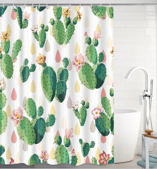 
hot sale products 3D Print custom waterproof polyester fabric Products Bathroom Decor shower curtains 