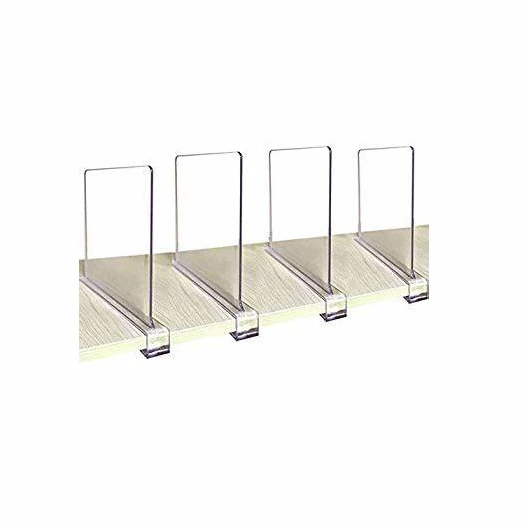 
Custom Size Adjustable Clear Acrylic Shelf Divider for Closet and Library  (62339400391)