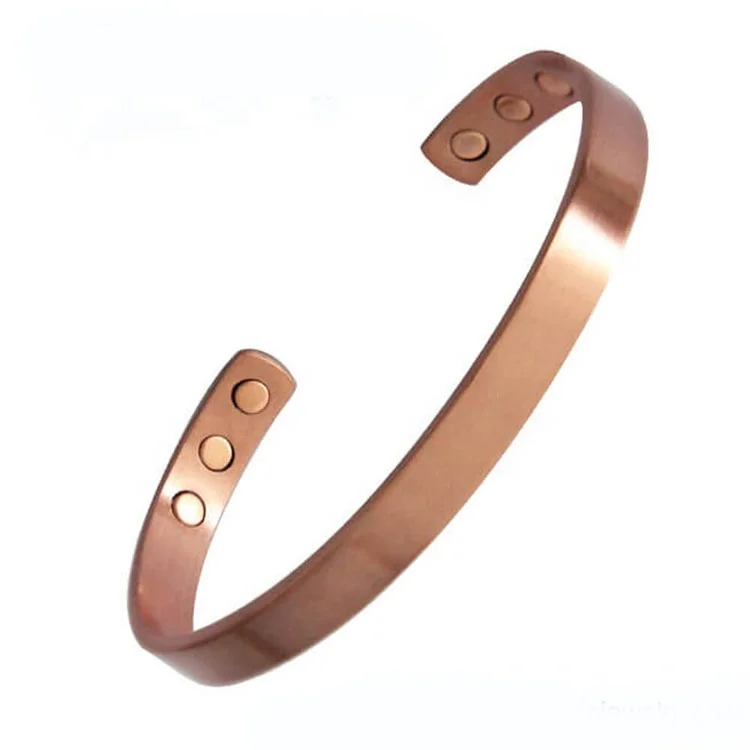 

Modalen Wholesale Magnetic Bracelet Rose Gold Power Ionic Negative Ion Copper Bangle, Customized color