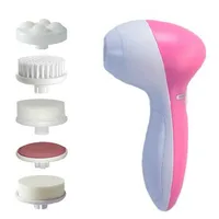 

5 in 1 Electric Facial Cleanser Wash Face Cleaning Machine Skin Pore Cleaner Body Cleansing Massage Mini Beauty Massager Brush