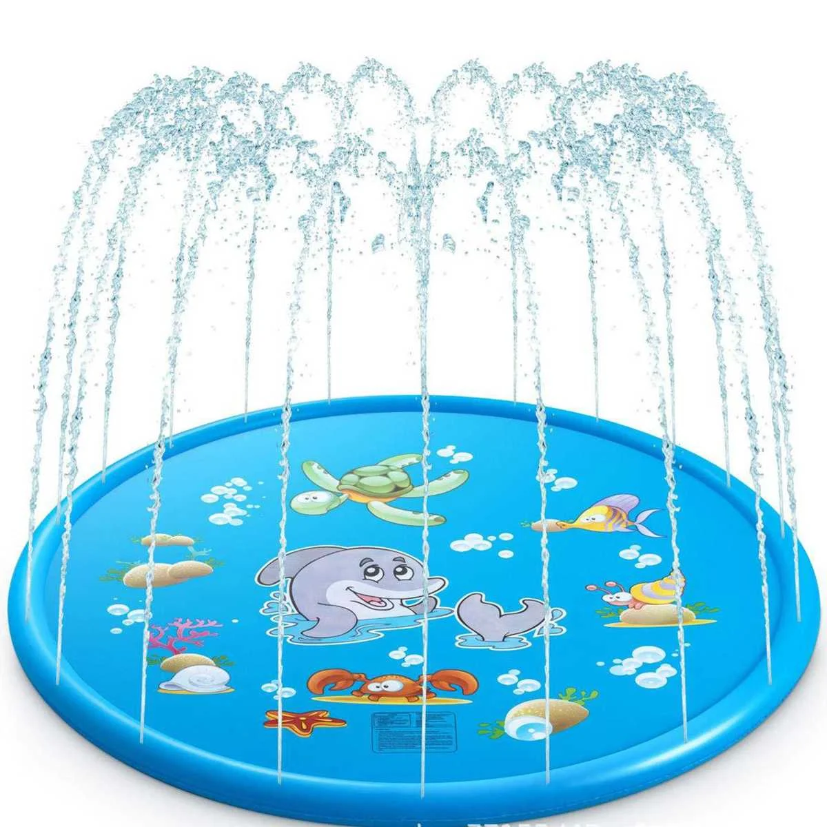 

Kids Sprinkler Pad Mat Children Summer Outdoor Water Splash Play Mat Lawn Inflatable Sprinkler Cushion Toy, Blue