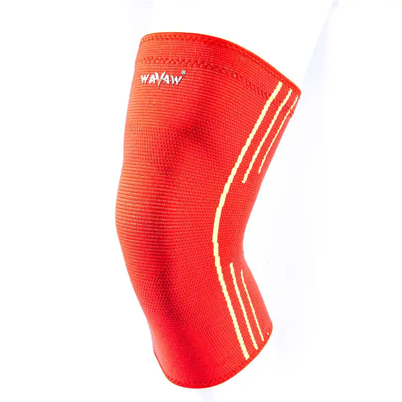 

3D Knitted Elastic Nylon knee supports Sleeve Compression Sports Knee Brace, Red