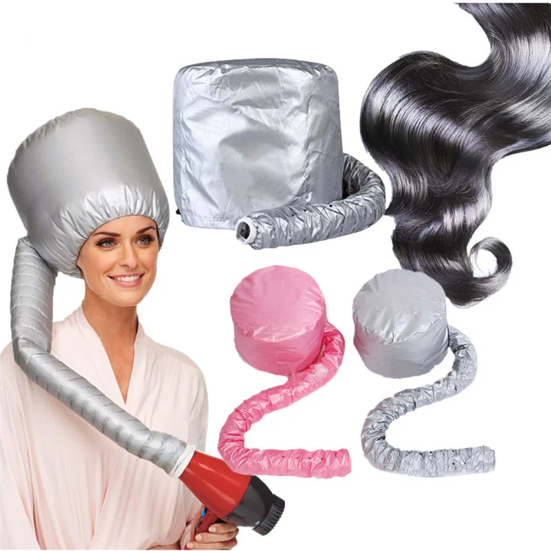 

Hair steamer cap deep conditioning heat steaming pink hat conditioning thermal caps for hair steamer hair styling and drying, Pink silver