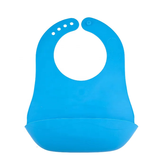 

Silicone Baby Bibs Soft Comfortable Waterproof Bib Adjustable Easily Clean Washable, As picture