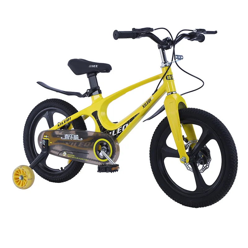 

New Children's Magnesium Alloy Bicycle One Hummer Flashing Wheel Lightweight Double Disc Brake Children's Stroller Bicycle