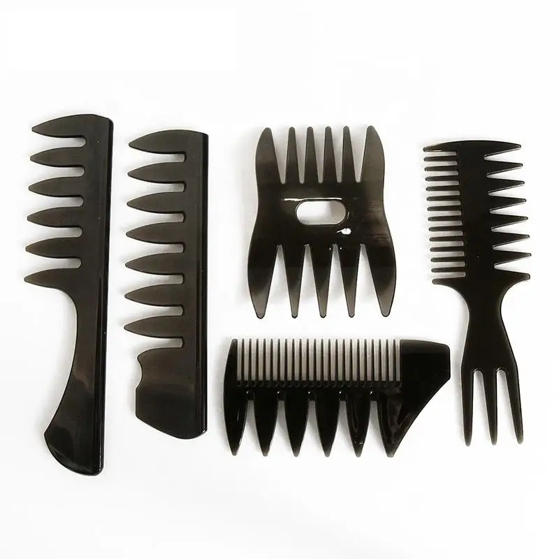 

New Salon 5 pcs Hairdressing Stylist Hair Combs Anti-static Detangler Comb Barber Styling Tool Hair Brush Woman Men Set Comb