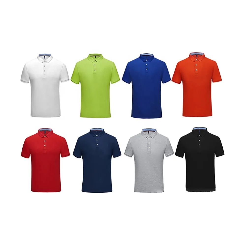 

High-end Cotton Lapel Polo Shirt Custom Printed Logo Corporate Advertising Cultural Shirt Printing Work Class Clothes DIY, Optional