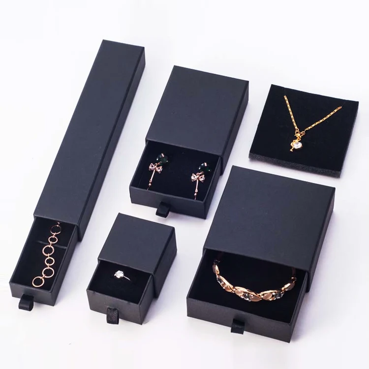 

Custom luxury small jewelry boxes logo for necklace set packaging