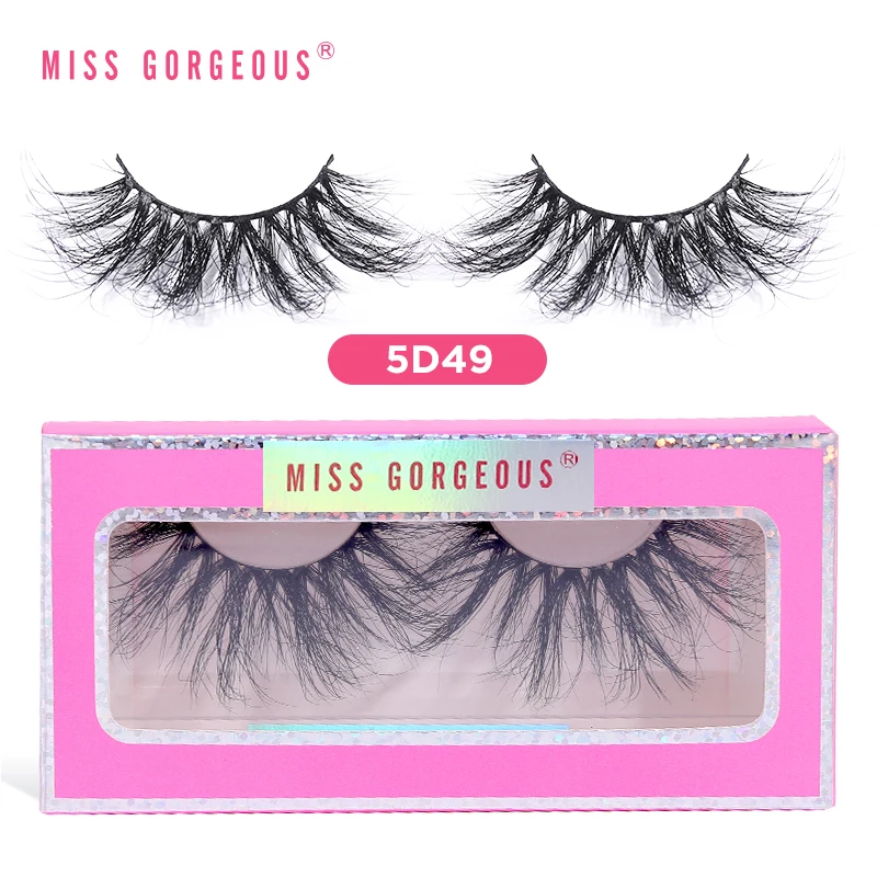 

Miss Gorgeous Luxury 5d 8d 25mm Mink Eyelashes And Packaging Super Fluffy Cruelty Free Eyelash Private Label, Black