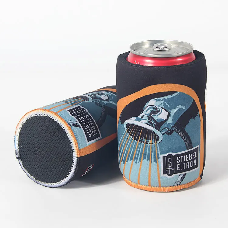 

Custom logo Neoprene 5mm Stubby Can Cooler Sleeve Drink Cooler Cover Bag with Rubber Base, Customized color