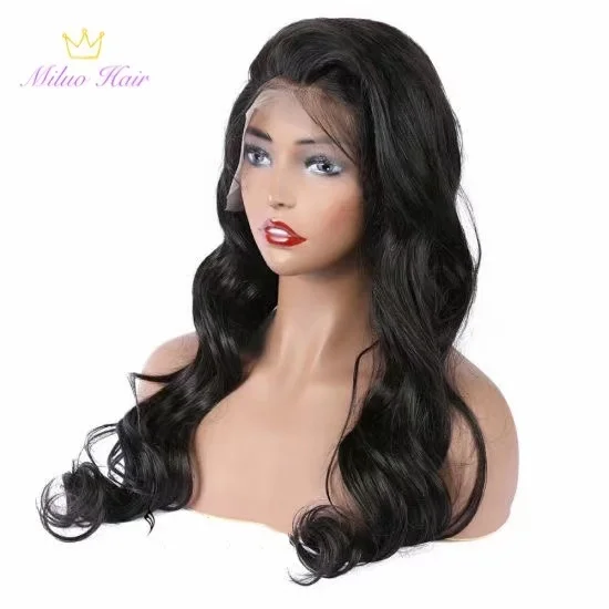 

Wholesale Front Lace 13x4 100% 150% 180% Natural Black Long Brazilian Hair Lace body wave Human Hair Wig