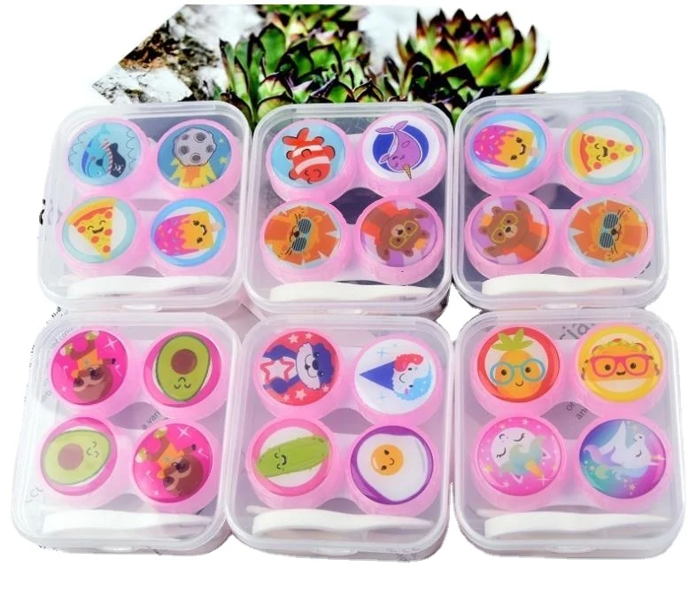 

Wholesale Travel Portable Contact Lens Box Kit Custom Logo Cute Pocket Plastic Mini Contact Lens Case, Customized