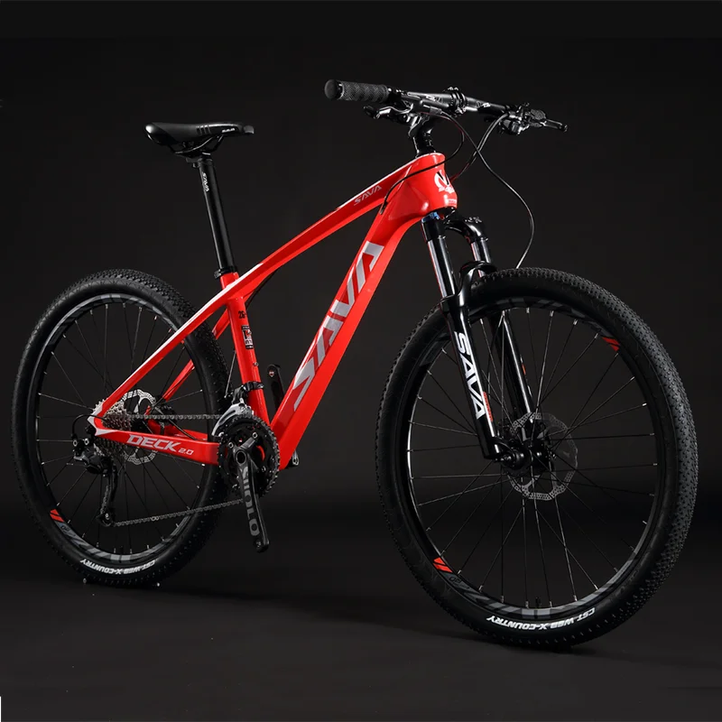 

SAVA Carbon MTB Bicycle for Adult Good Quality 27 Speed 27.5/29"*15/17/19 Carbon Fiber Mountain Bike, Black grey, black red, white red