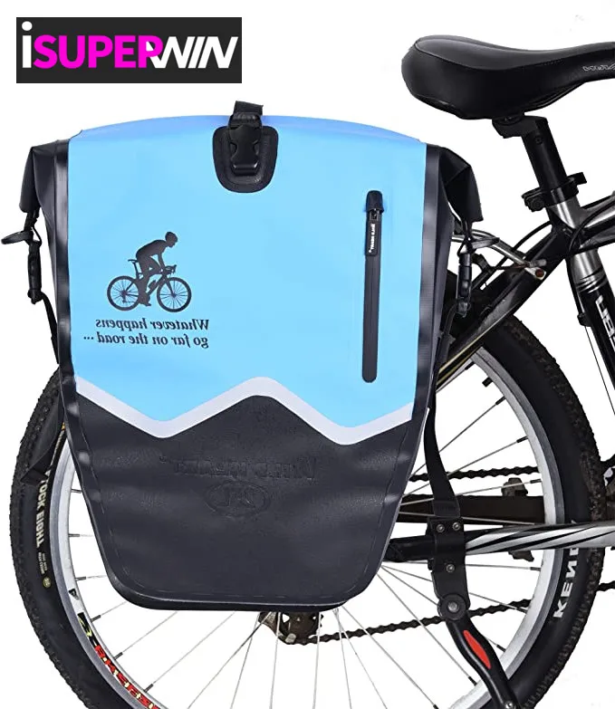 

Multi-functional Bike Motorbike Pannier Bag Reflective Logo for Nigh Riding Waterproof Bike Bag, Yellow, blue