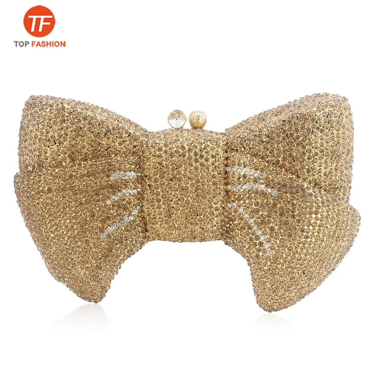 

Factory Wholesales 2021 Crystal Rhinestone Bow Clutch Bag for Formal Party Evening Handbag Jewel Box Minaudere, ( accept customized )